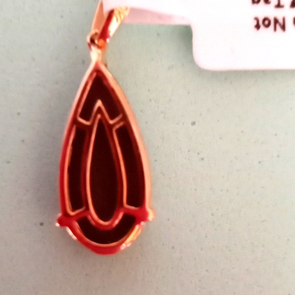 10k YELLOW GOLD AAA CANADIAN AMMOLITE SOLITAIRE PENDANT - Picture 2 of 7